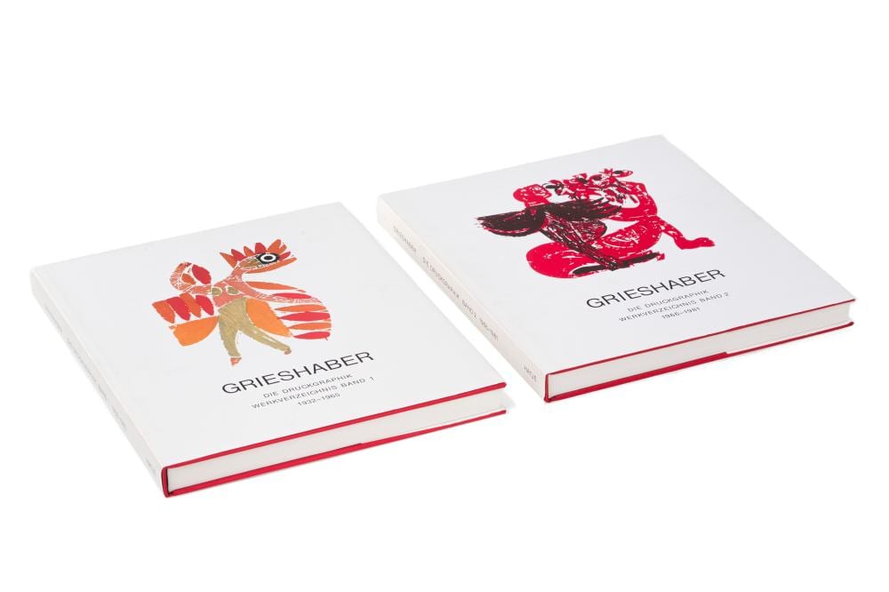 Helmut Grieshaber comparable auction result: hap grieshaber die druckgraphik werkverzeichnis band 1 1932 1965 hap grieshaber die druckgraphik werkverzeichnis band 2 1966 1981 1984 1986
