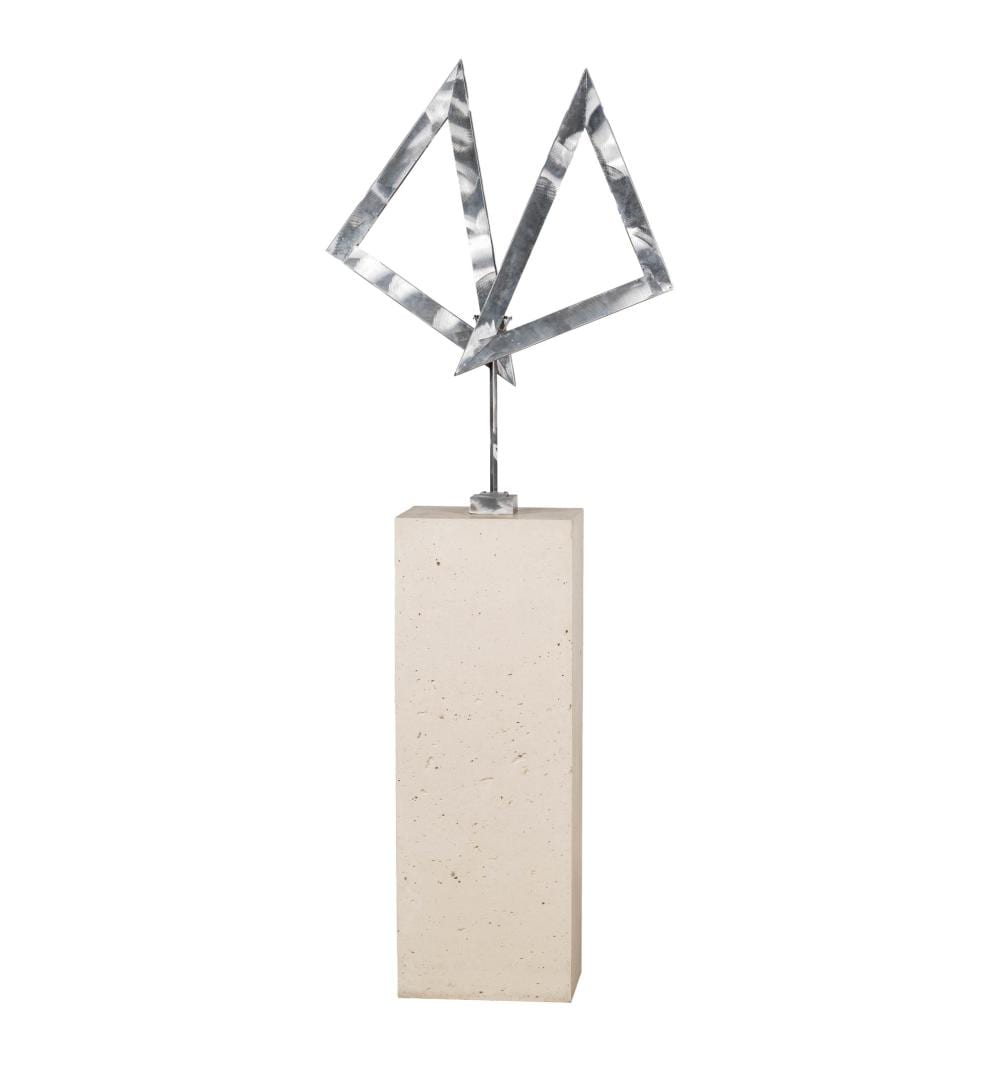 George Warren Rickey comparable auction result: george warren rickey 1907 2002 two open triangles up iii