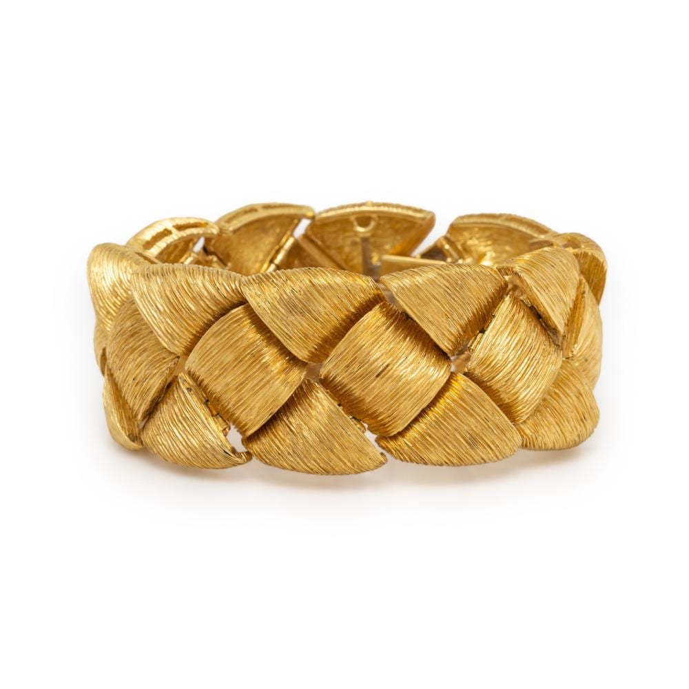 Henry Dunay comparable auction result: henry dunay sabi yellow gold woven bracelet