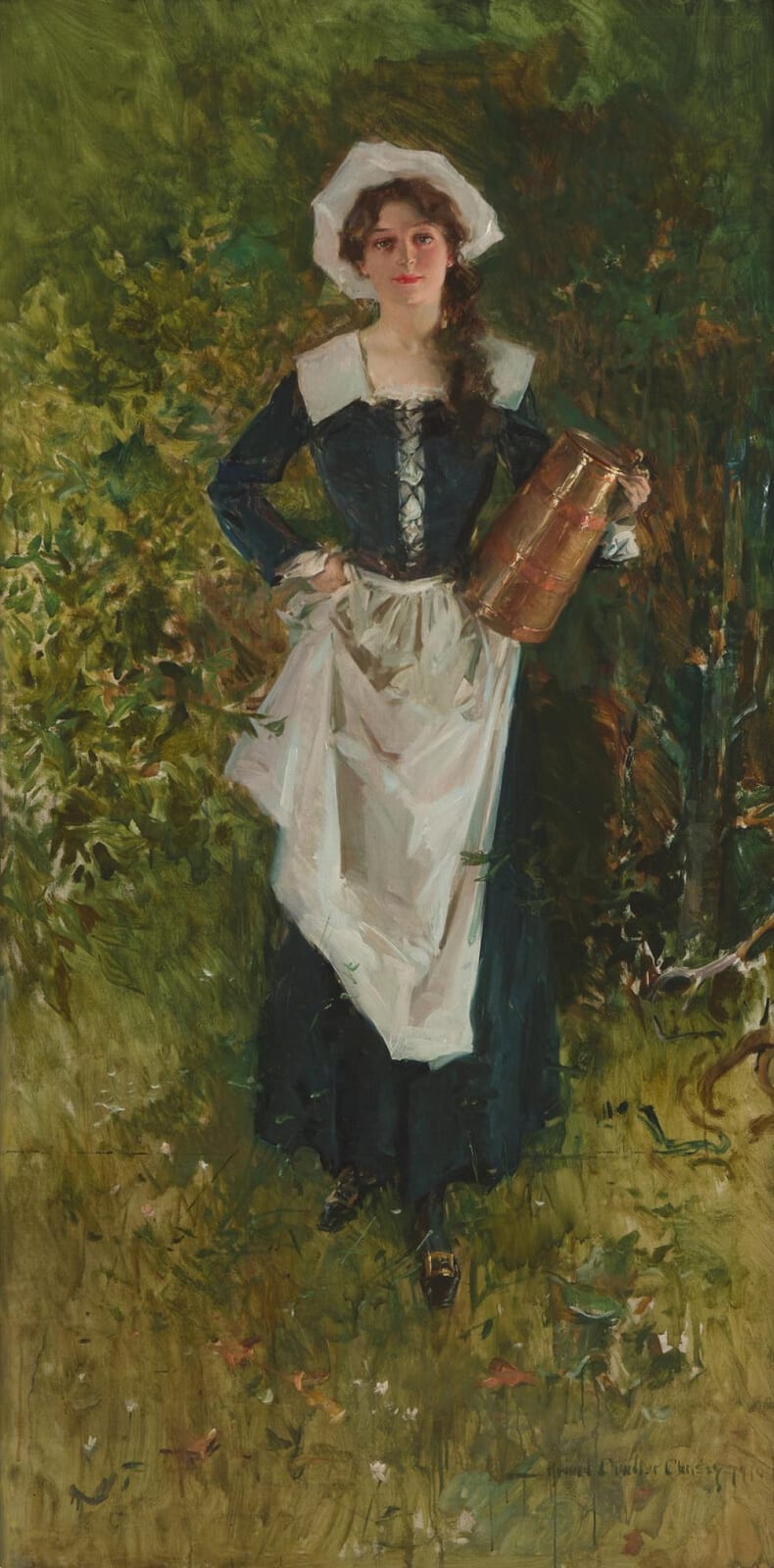 Howard Chandler Christy comparable auction result: howard chandler christy american 1872 1952 the milkmaid 1910