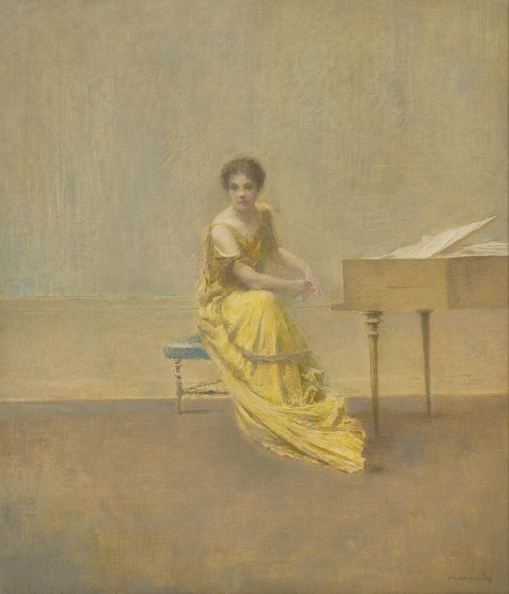 Thomas Wilmer Dewing comparable auction result: thomas wilmer dewing american 1851 1938 the music lesson 1921