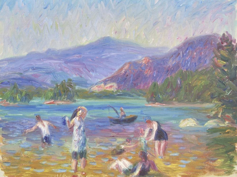 William James Glackens comparable auction result: william glackens american 1870 1938 bathers walker s pond new hampshire c 1922