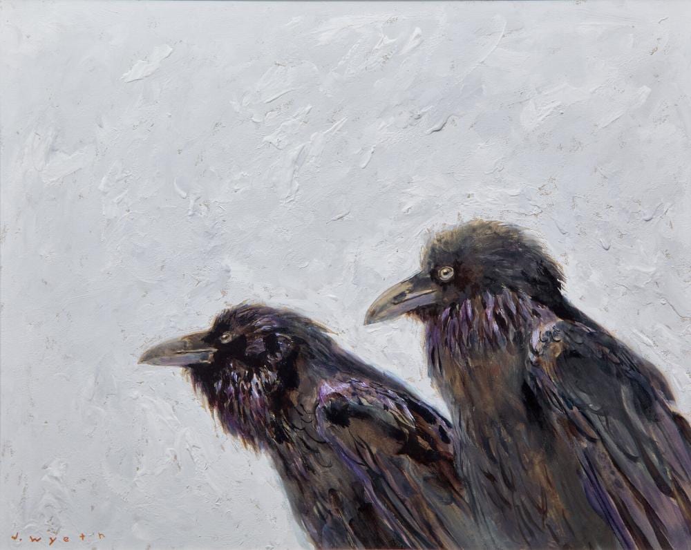 Jamie Wyeth comparable auction result: jamie wyeth american b 1946 raven pair portrait 1998