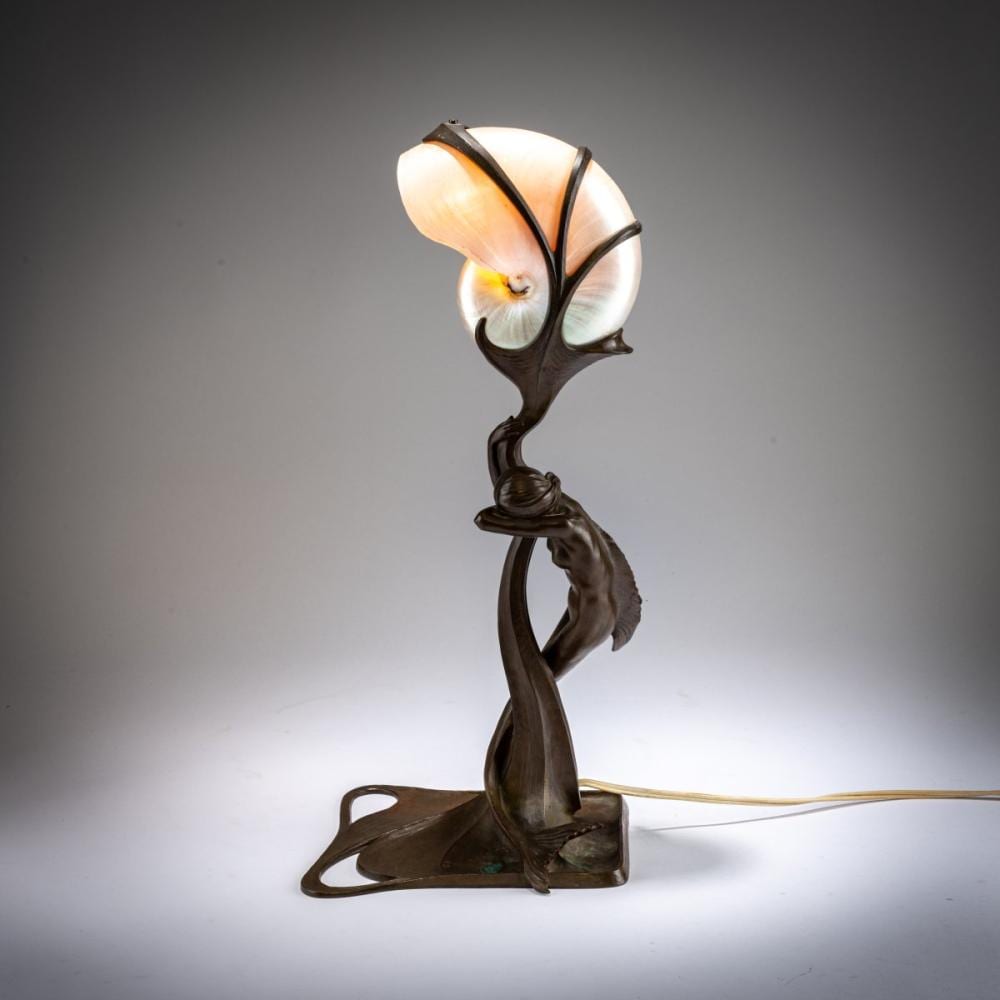 Gustav Gurschner comparable auction result: gustav gurschner nautilus table light 1899