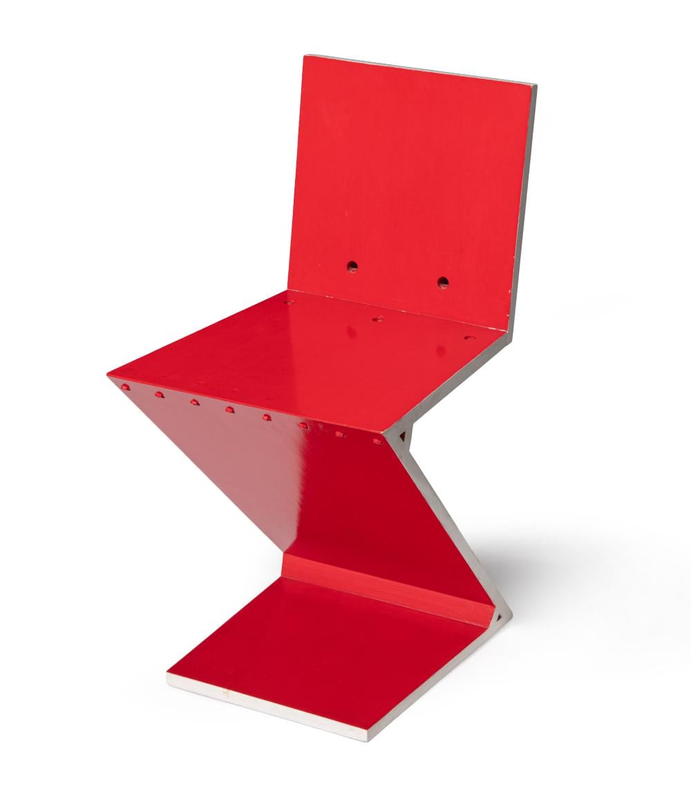Gerrit Rietveld comparable auction result: gerrit rietveld dutch 1888 1964 red zig zag chair 1932 c 1970 s