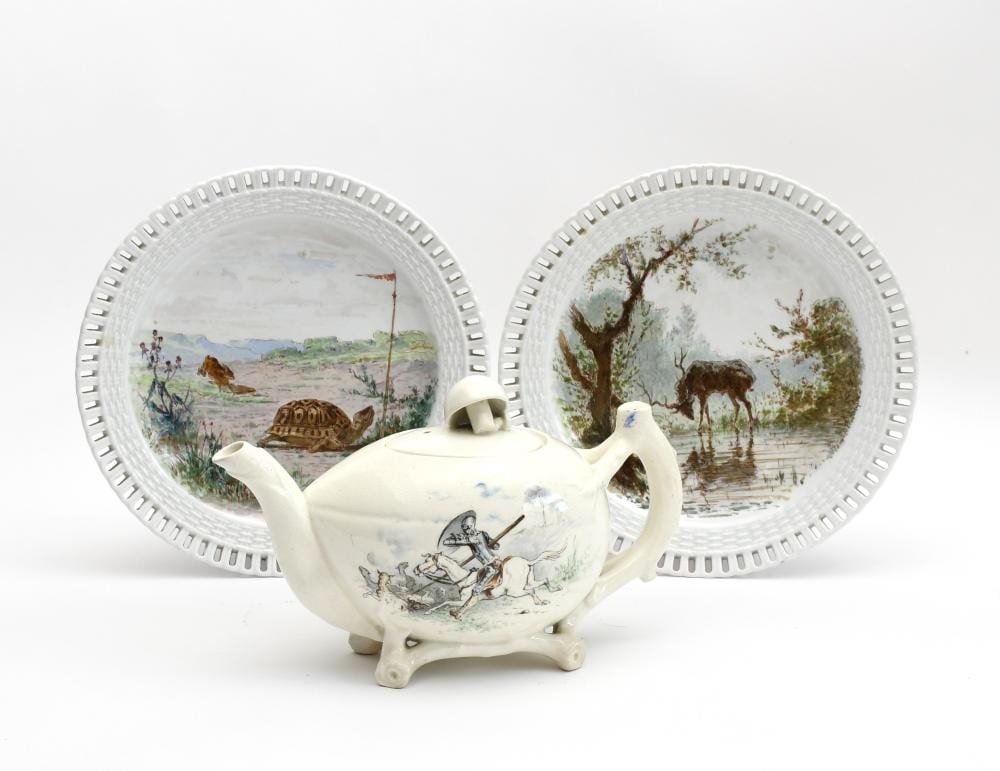 Eduard Valentin Joseph Karl Ille comparable auction result: a rare minton teapot and cover by eduard
