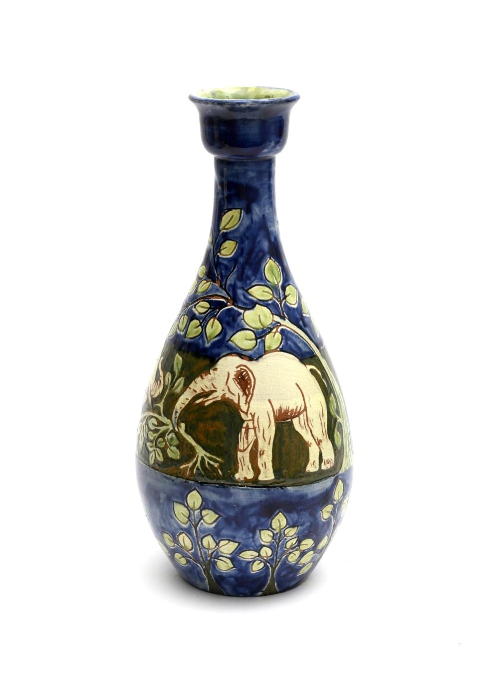 Eugène Isabey comparable auction result: an unusual della robbia violet vase by l