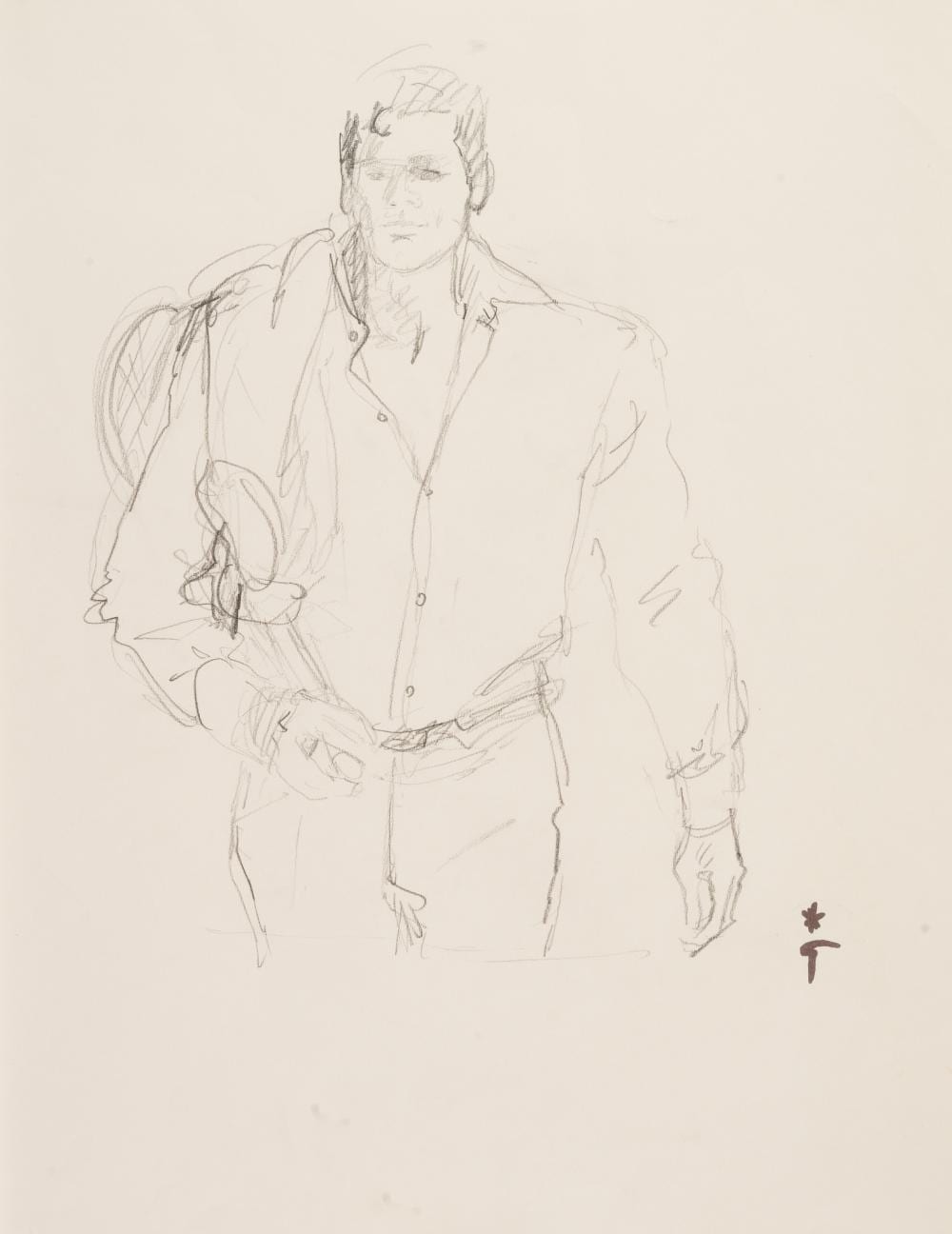 ren gruau 1909 2004 jacket over the shoulder · Barbarossa Maison de ventes · 2026-05-30 René Gruau comparable auction result: ren gruau 1909 2004 jacket over the shoulder