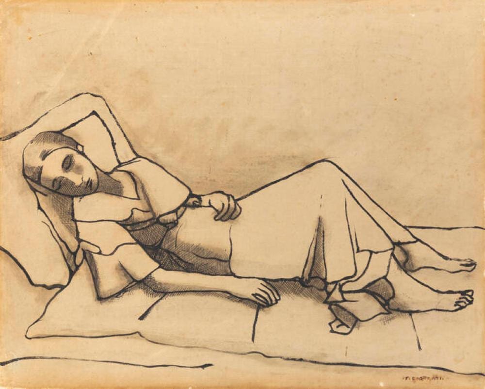 Felice Casorati comparable auction result: felice casorati
