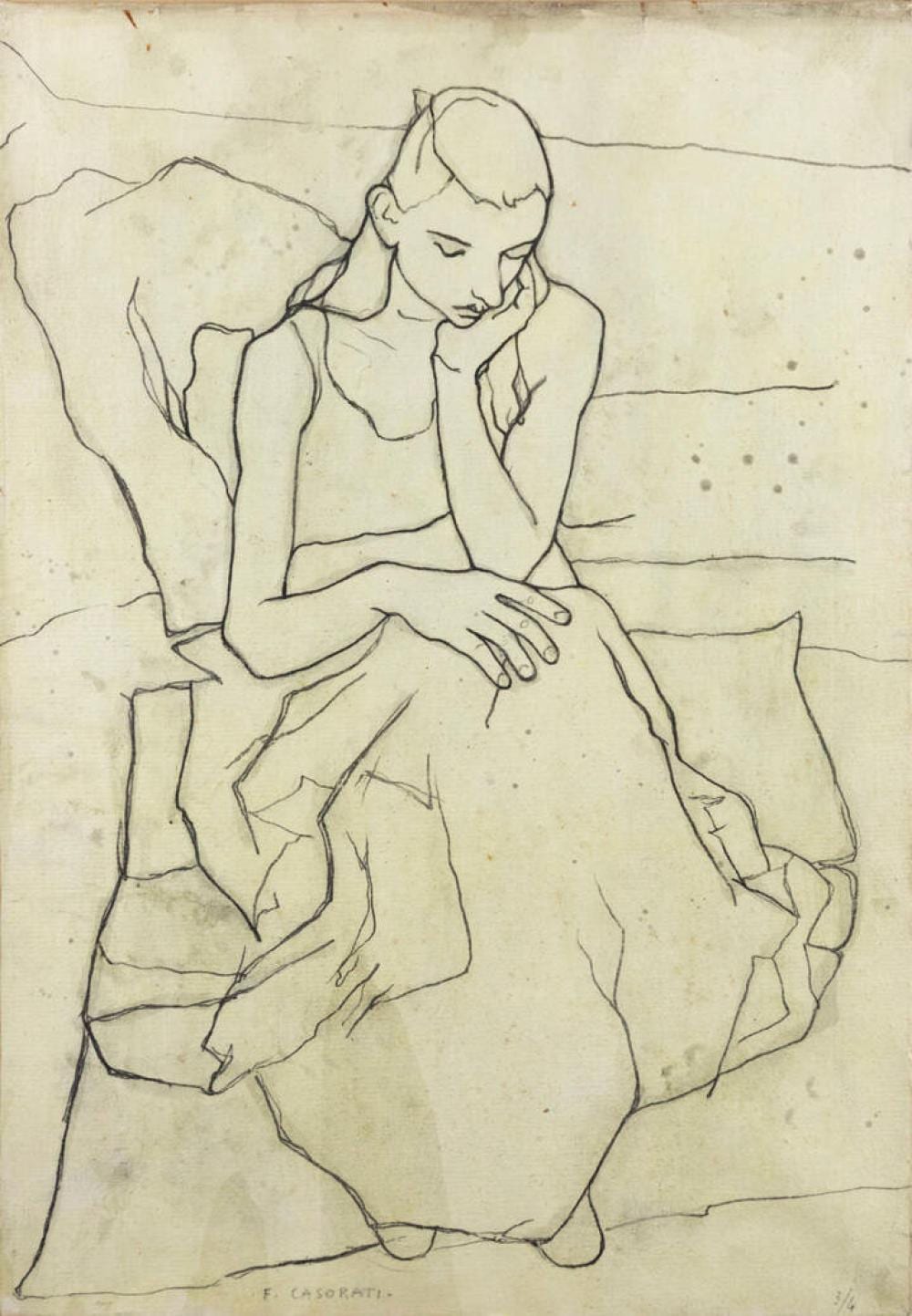 Felice Casorati comparable auction result: felice casorati