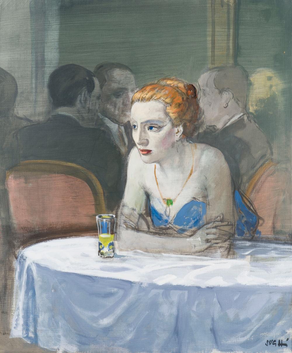 Alberto Sughi comparable auction result: alberto sughi die absinthtrinkerin