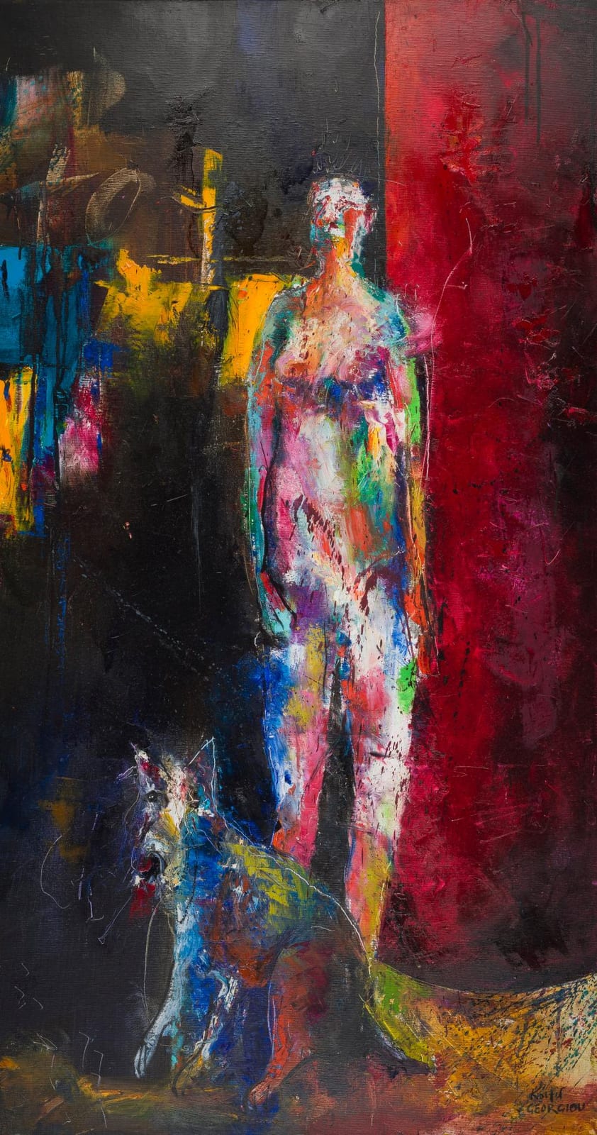 Kostis Georgiou comparable auction result: kostis georgiou hund mit frauchen