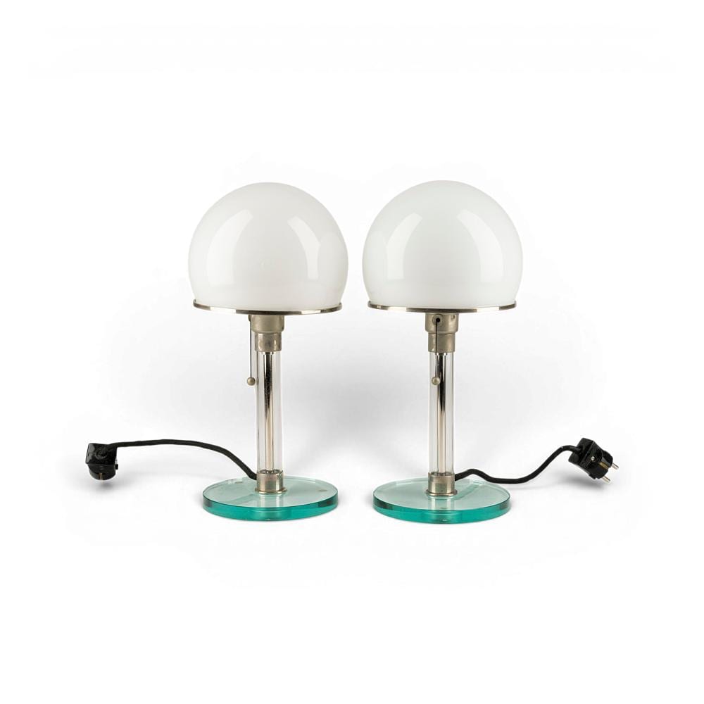 Wilhelm Wagenfeld comparable auction result: wilhelm wagenfeld paar wg 24 bauhaus tischlampen