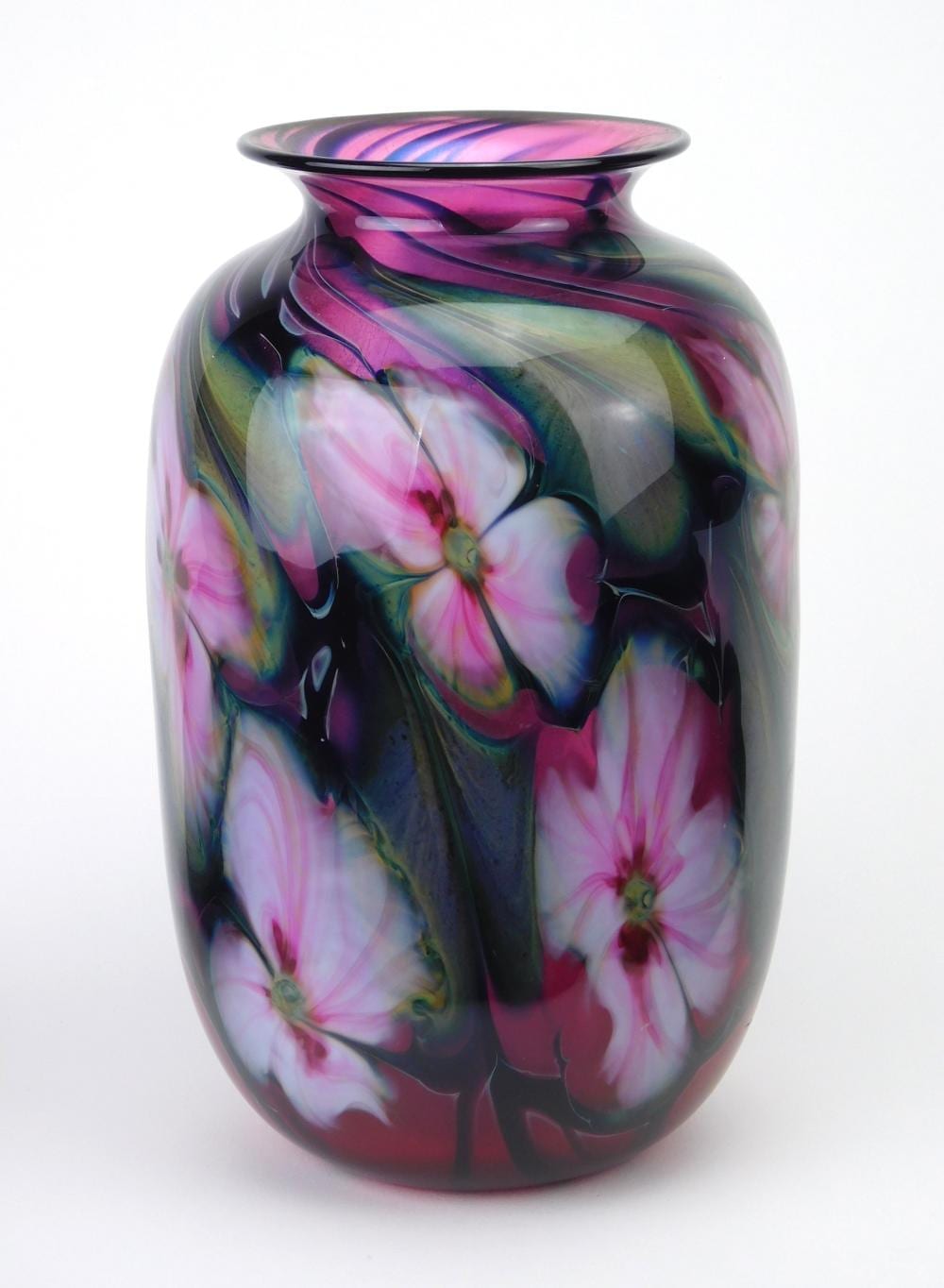 Charles Lotton comparable auction result: charles lotton american 1935 2021 flora art glass vase