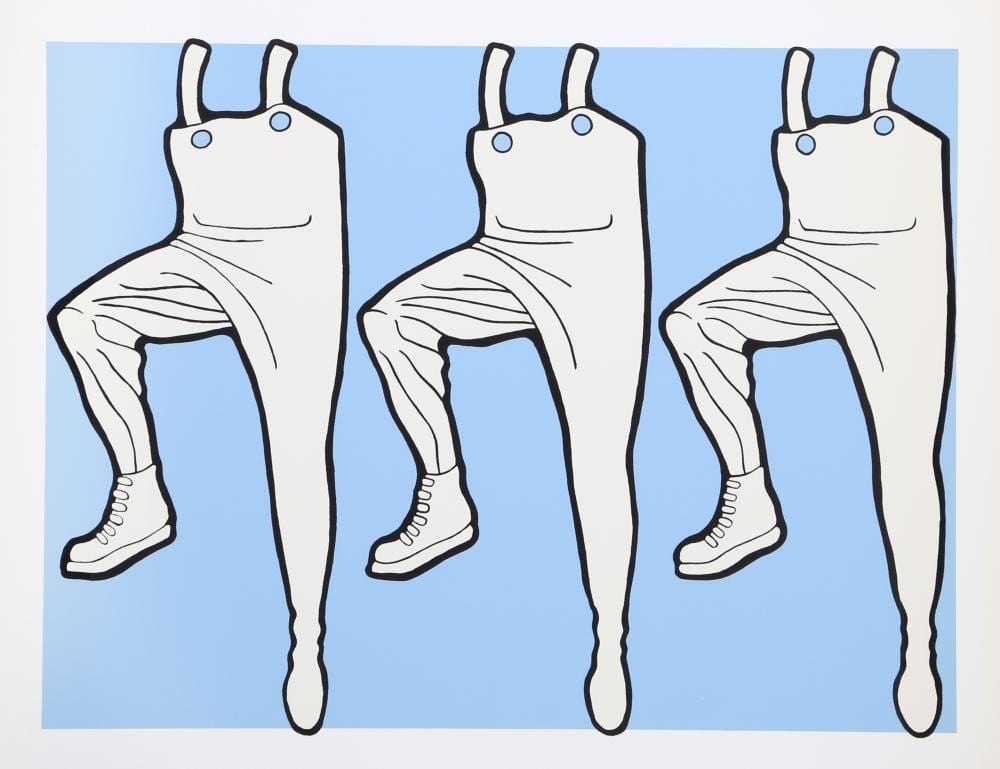 John Wesley comparable auction result: john wesley what s going on in the halls screenprint