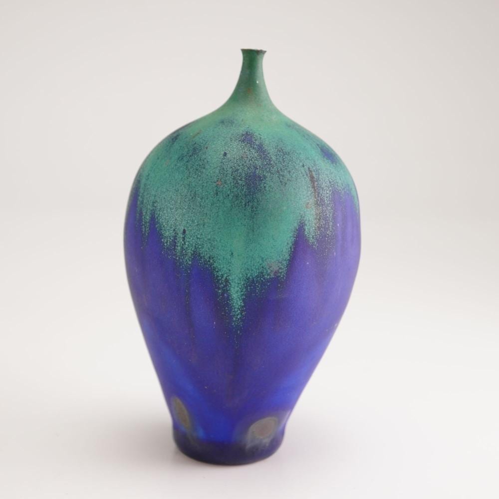 Rose Cabat comparable auction result: rose cabat american 1914 2015 blue and green feelie vase