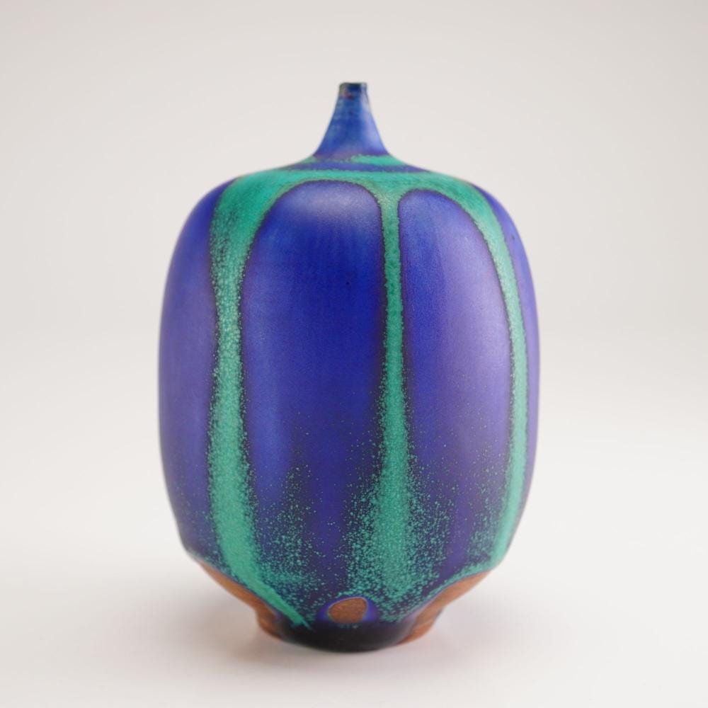 Rose Cabat comparable auction result: rose cabat american 1914 2015 blue and green feelie vase