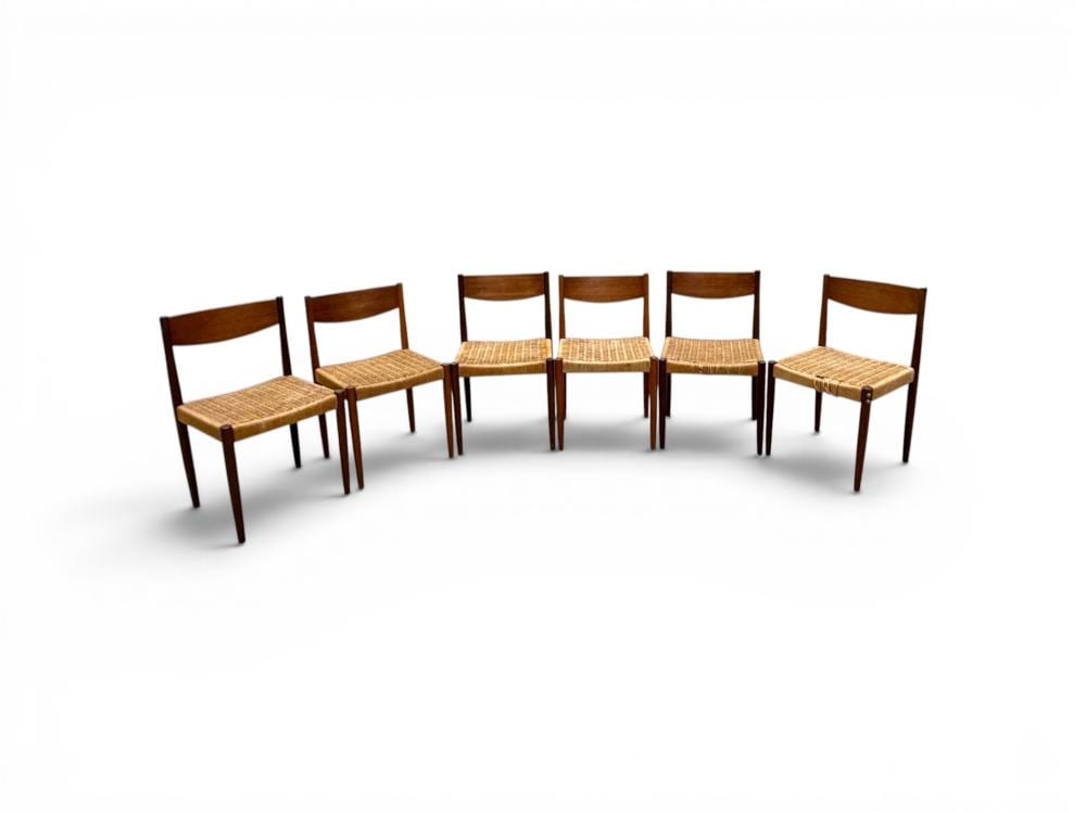 Poul Volther comparable auction result: 6 poul volther for frem rojle dining chairs