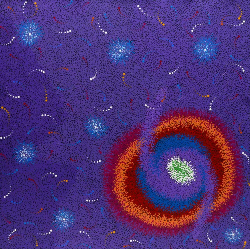 Kyra Campbell comparable auction result: kyra campbell hailstones acrylic on canvas 96cm x 97cm