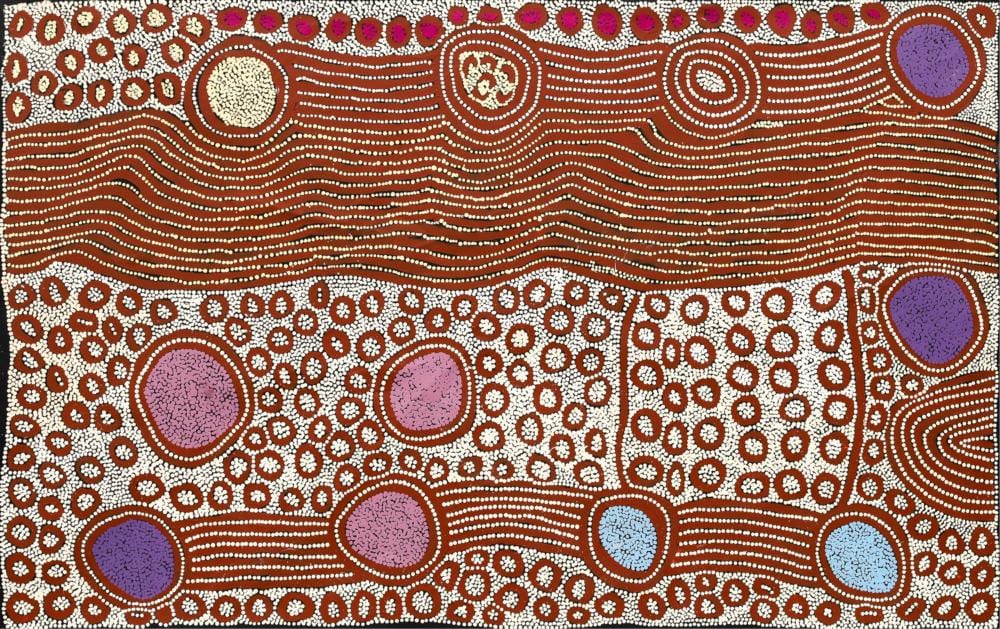 Joylene Reid Napangardi comparable auction result: joylene reid napangardi women s ceremony acrylic on linen 98cm x 152cm