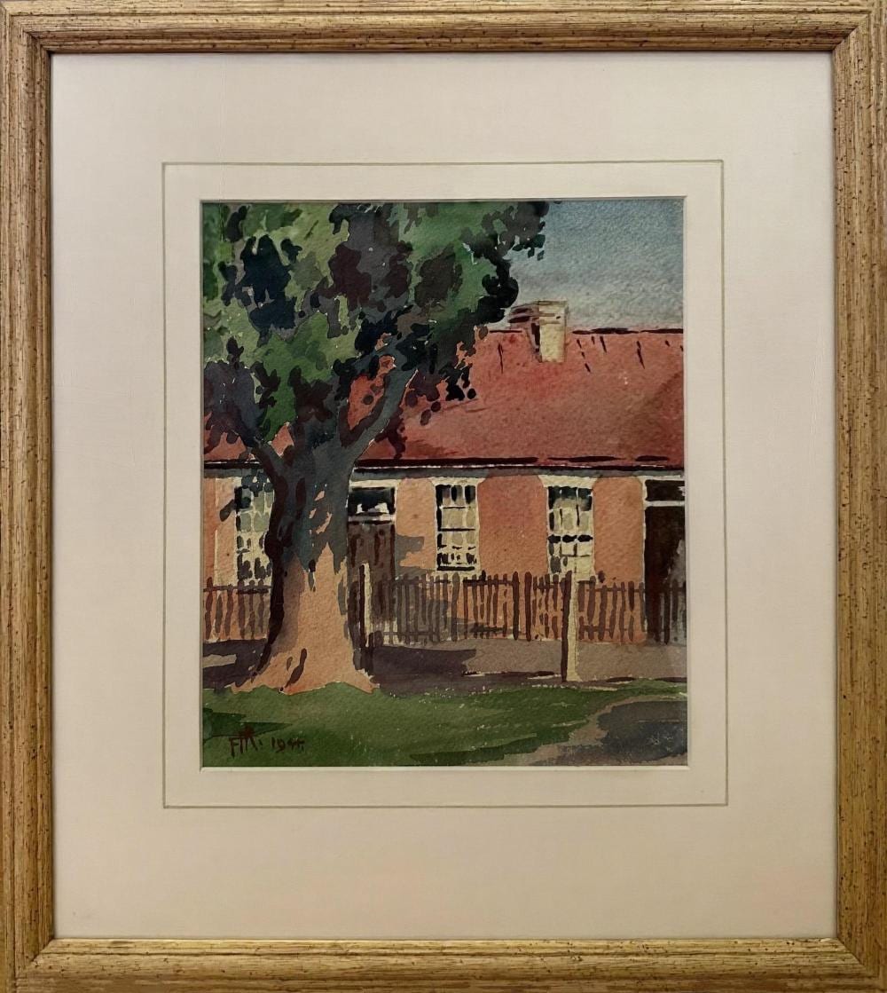 Francesco DeRocchi comparable auction result: frances fearn rowntree 1892 1966 australia cottages napeon street battery point