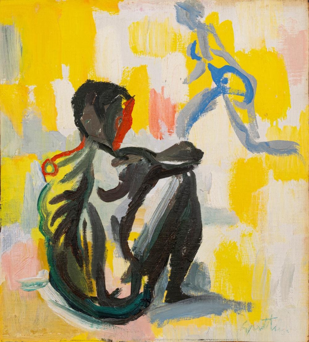 Renato Guttuso comparable auction result: renato guttuso bagheria 1911 roma 1987 study for la spiaggia 1955