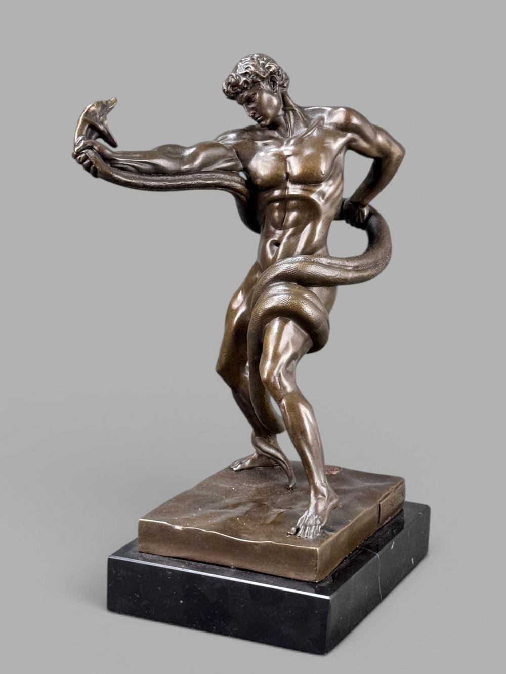 Frederick Leighton comparable auction result: replik nach frederick leighton an athlete wrestling a python