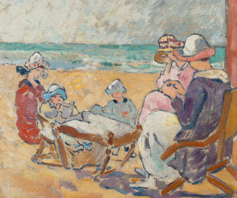 Louis Valtat comparable auction result: louis valtat 1869 dieppe paris 1952 femmes et enfants sur la plage women and children on the beach