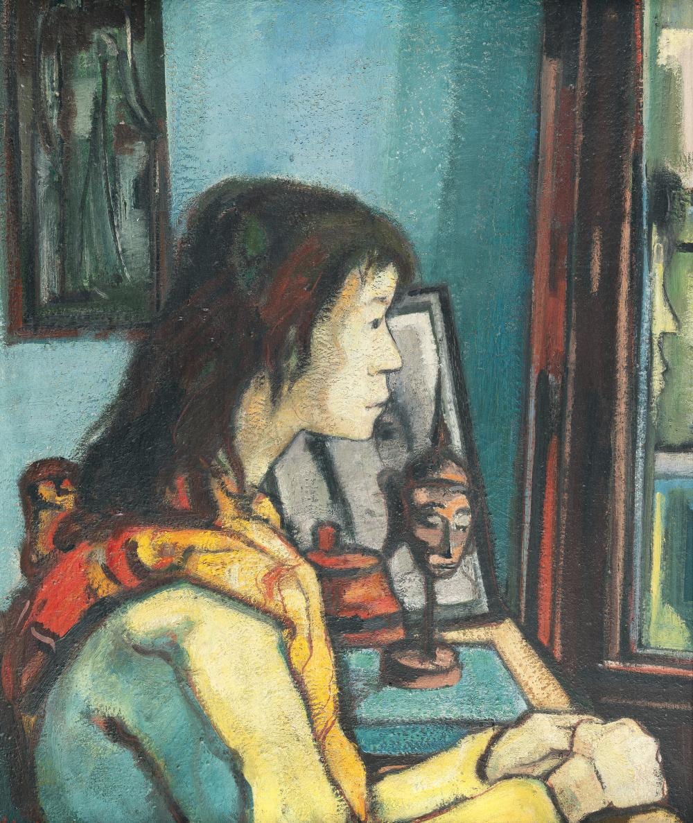 Max Kaus comparable auction result: max kaus 1891 berlin 1977 m dchenbild c r cornelia im profil portrait of a girl c r cornelia in profile