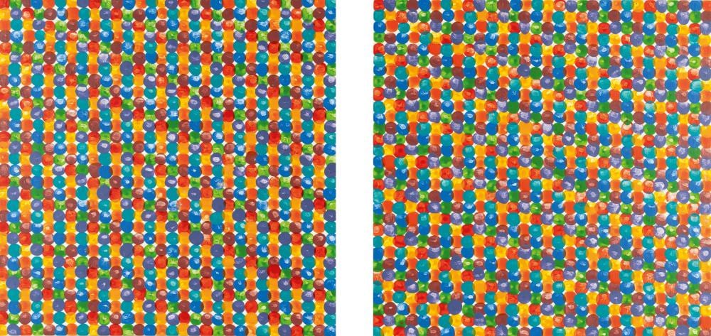 Dóra Maurer comparable auction result: d ra maurer 1937 budapest 2026 2 werke fingerprints reihenfolge der standardfarben ii und iii 2 works fingerprints sequence of standard colours ii and iii