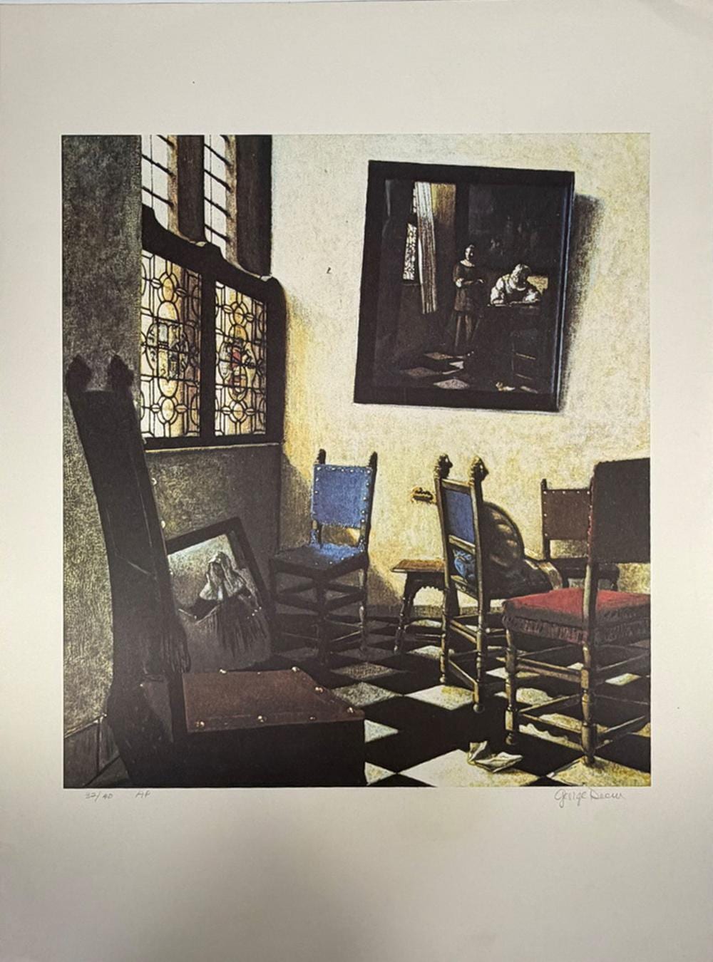 George Deem comparable auction result: george deem american b 1932 color lithograph