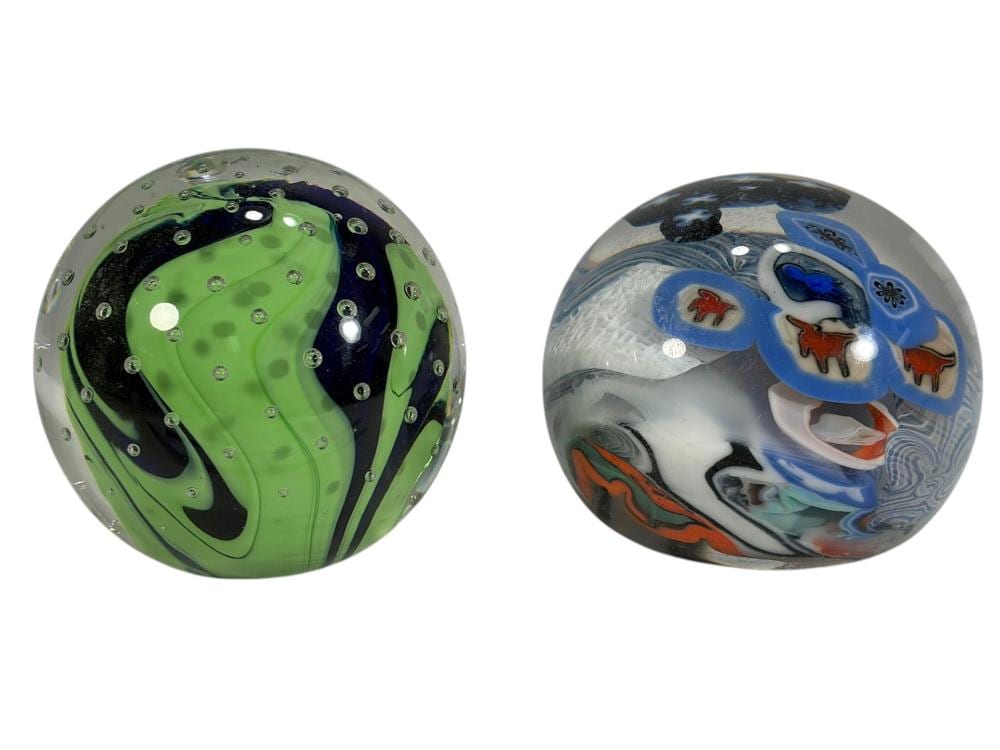 Carlo Moretti comparable auction result: carlo moretti richard ritter paperweights 2pcs