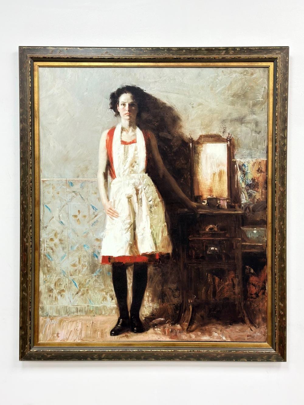 Pino Dangelico comparable auction result: pino daeni italian american 1939 2010 giclee on canvas signed