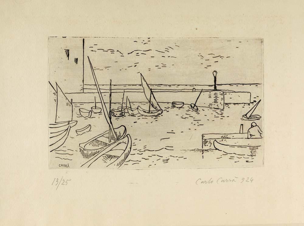 Carlo (1881) Carrà comparable auction result: carlo carr quargnento 1881 milan 1966 marina in camogli