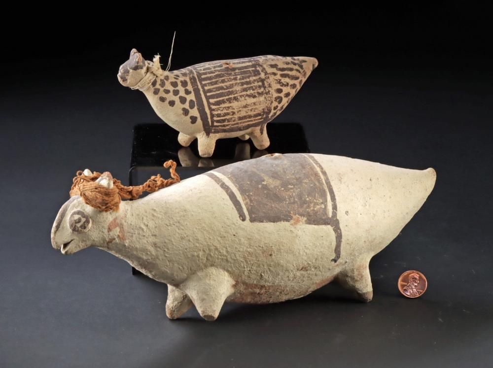 Ancient Peruvian Chancay Ceramic Animal Effigies sold by Artemis Fine Arts, lot 281 — auction record photograph