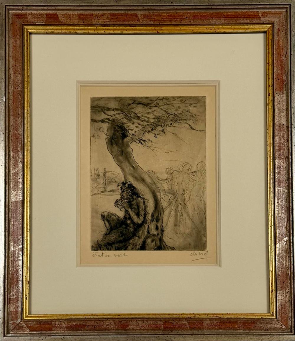 Edouard Chimot comparable auction result: edouard chimot signed engraving
