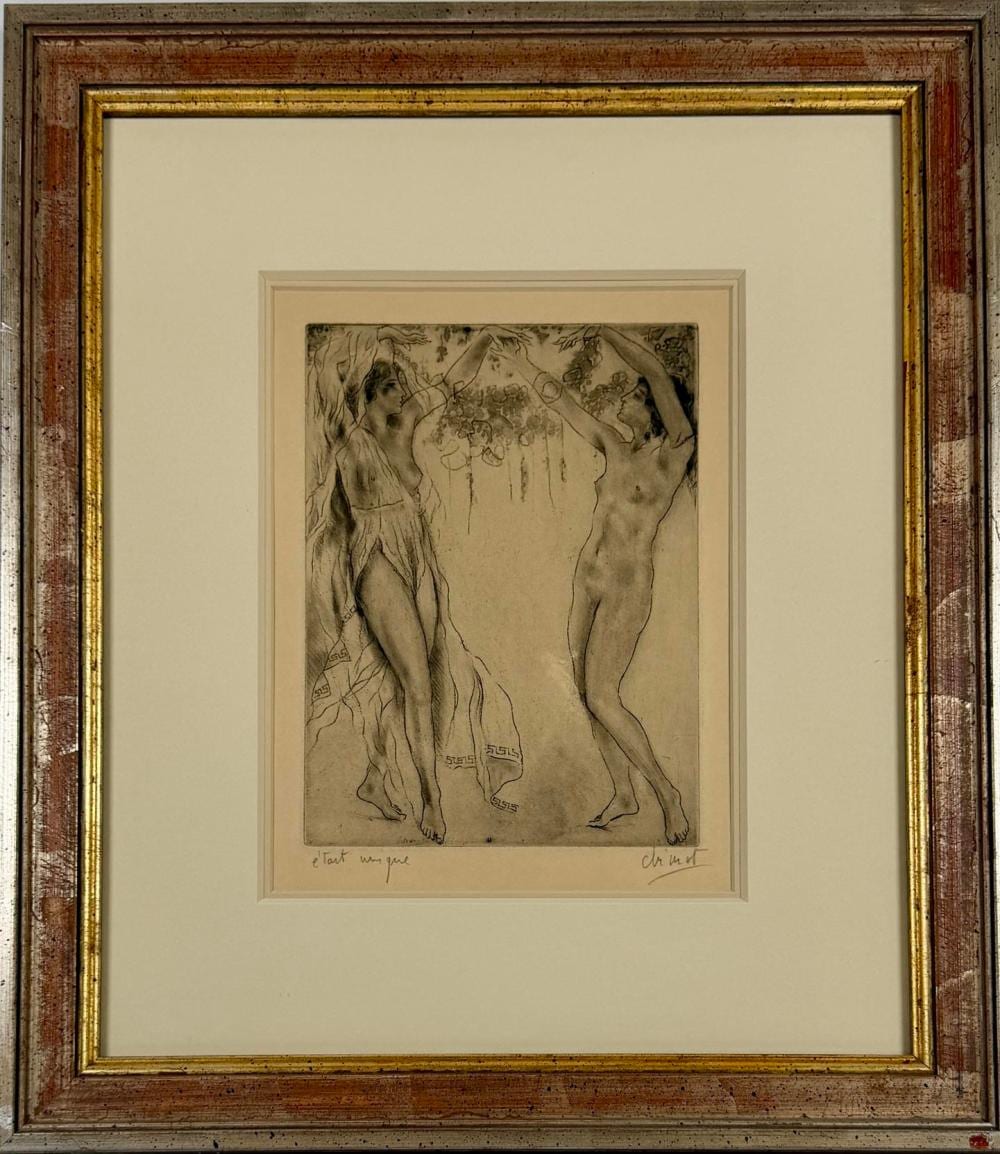 Edouard Chimot comparable auction result: edouard chimot signed engraving