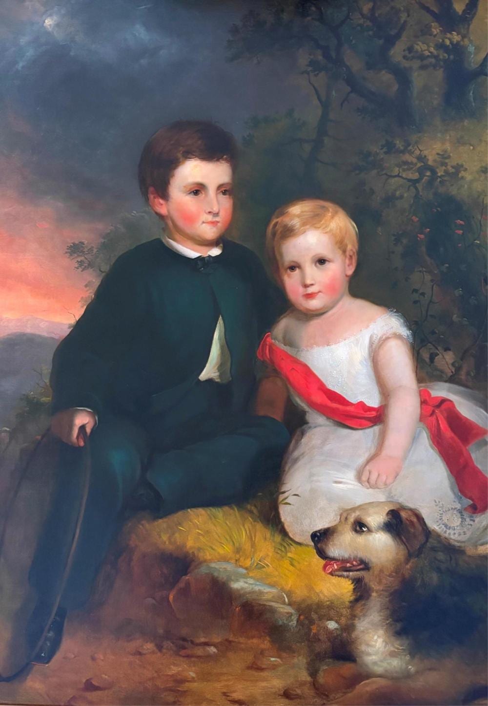 Alfred Jacob Miller comparable auction result: alfred jacob miller american 1810 1874 portrait of the artist s nephew and niece the wickham children 1865 oil on canvas app 48 in x 35 in
