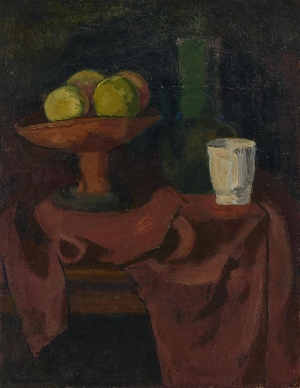 Roland Wakelin comparable auction result: roland wakelin australian 1887 1971 still life with fruit and glass oil on board 54 0 x 42 0cm