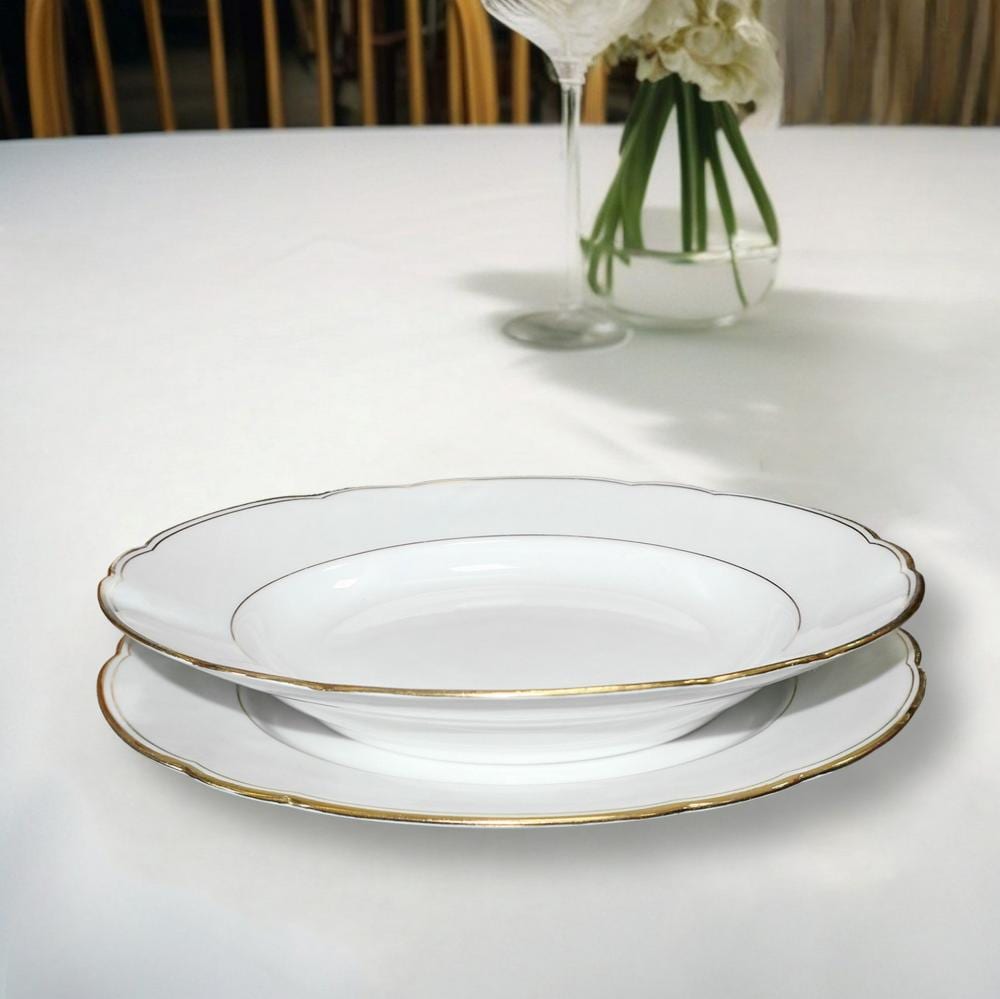 Richard Ginori comparable auction result: richard ginori 12 piece dinner set in white porcelain with gold trim