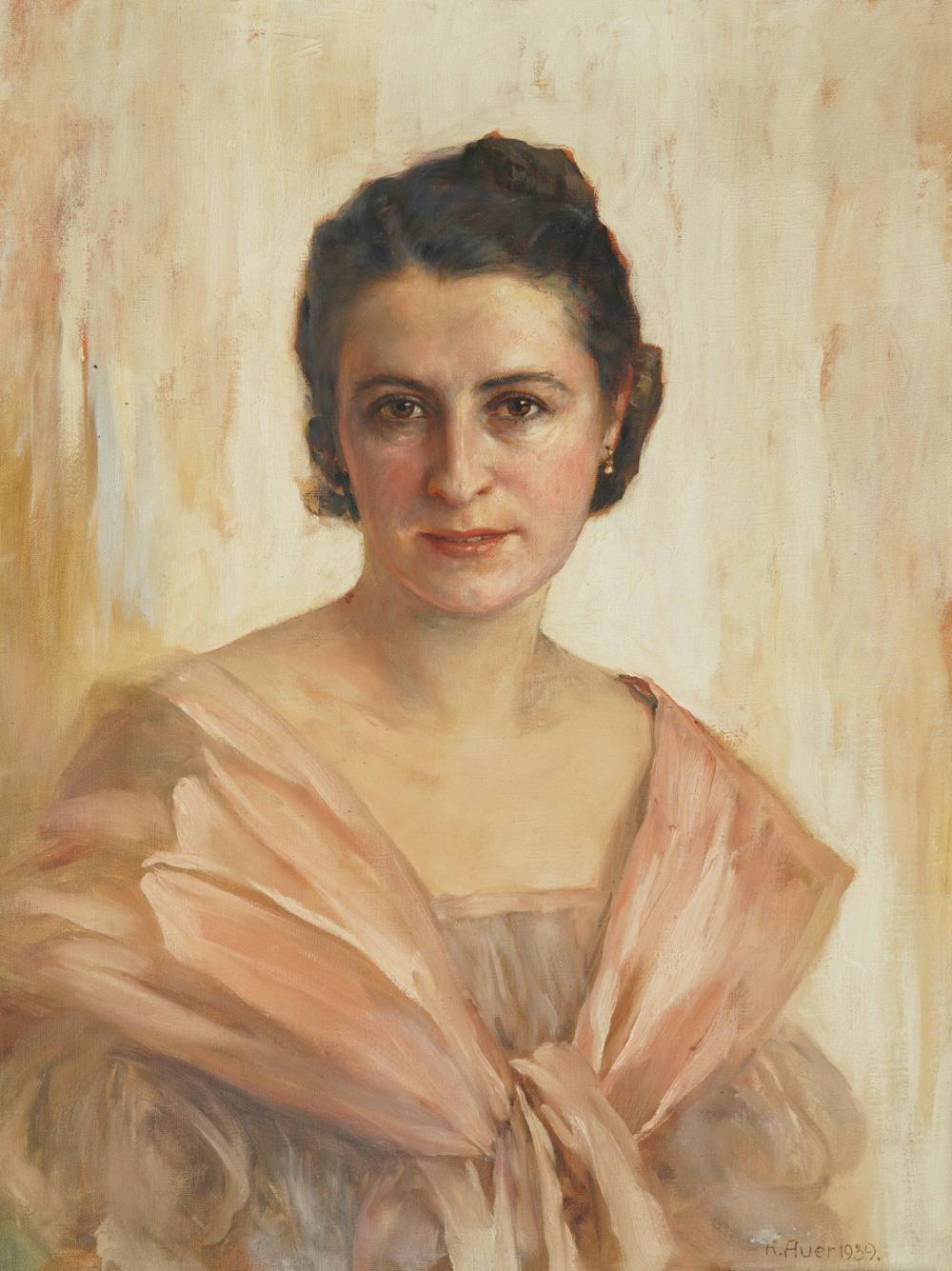 Robert Auer comparable auction result: robert auer 1873 1952 portrait of a lady 1939