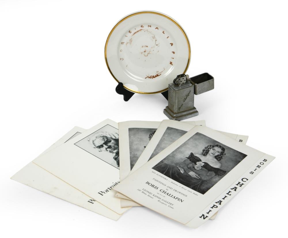 Boris Chaliapin comparable auction result: boris chaliapin 1904 1979 estate items grouping