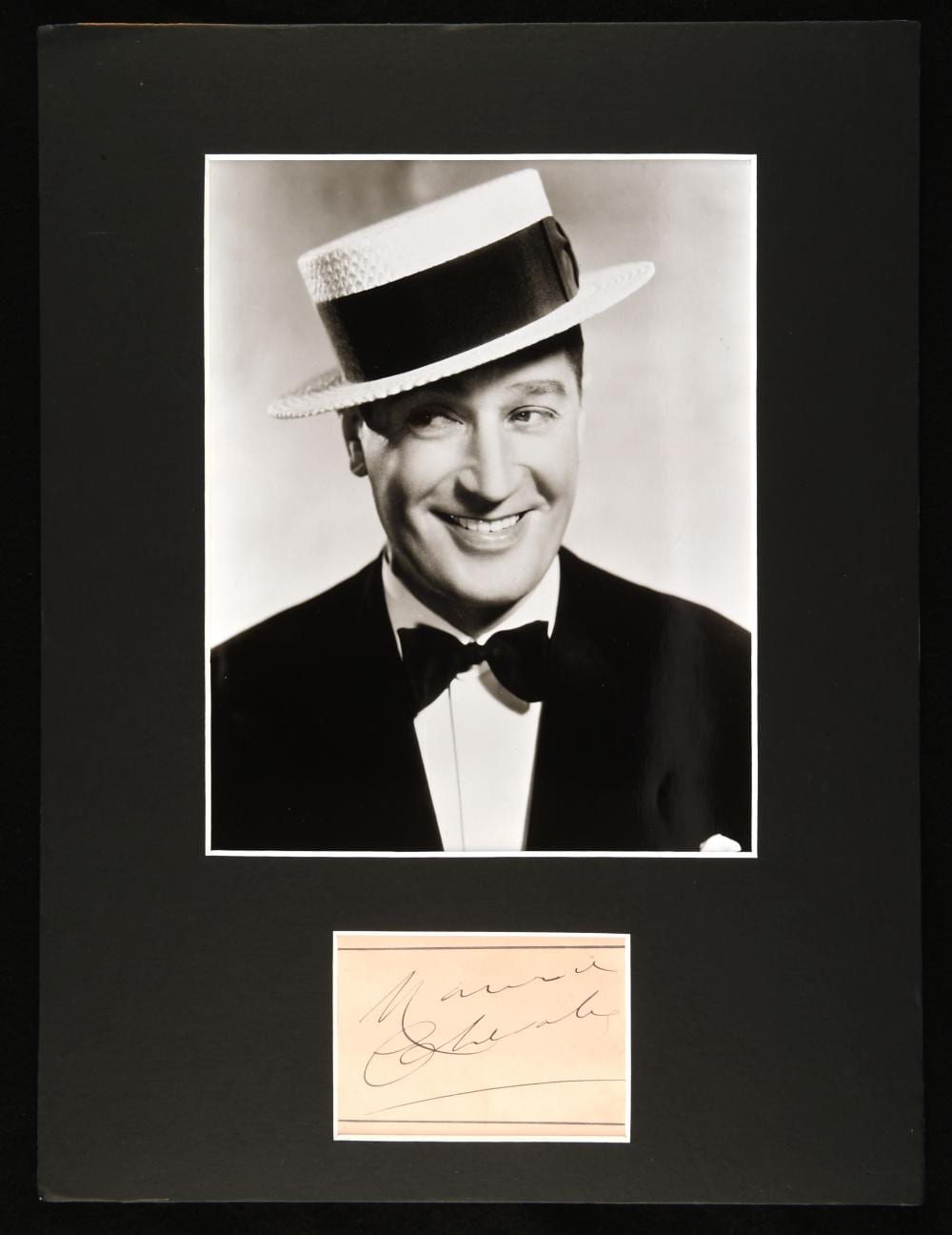 Maurice Chevalier comparable auction result: maurice chevalier 1888 1972 autograph display