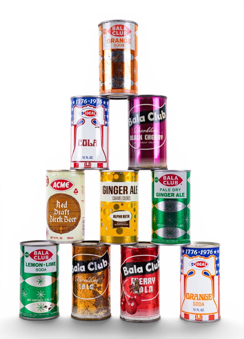 10 Vintage Soda Cans sold by Keystone Auctions LLC, lot 86 — auction record photograph