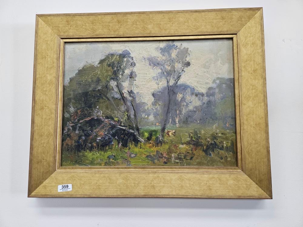 Alfred Coleman comparable auction result: alfred coleman australian 1890 1952 heidelberg landscape oil on board s