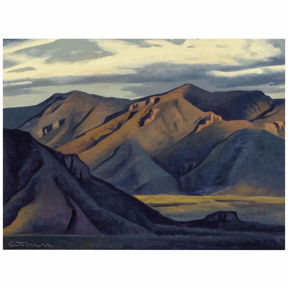 Ed Mell comparable auction result: ed mell american 1942 2024 light in the valley 12 x 16inframed 17 1 2 x 21 1 2in painted in 1992