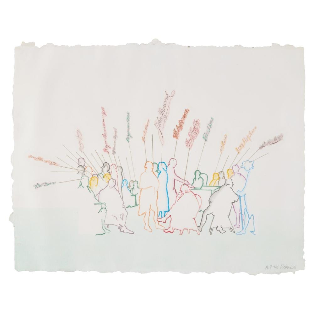 Larry Rivers comparable auction result: larry rivers american 1923 2002 signing of the declaration of independence from kent bicentennial portfolio spirit of independence 1975