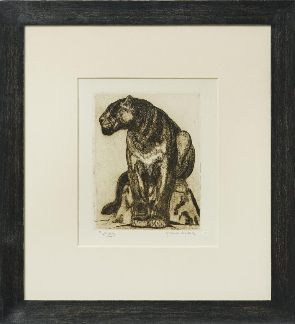 Paul Jouve comparable auction result: paul jouve 1878 1973 panth re noire assise
