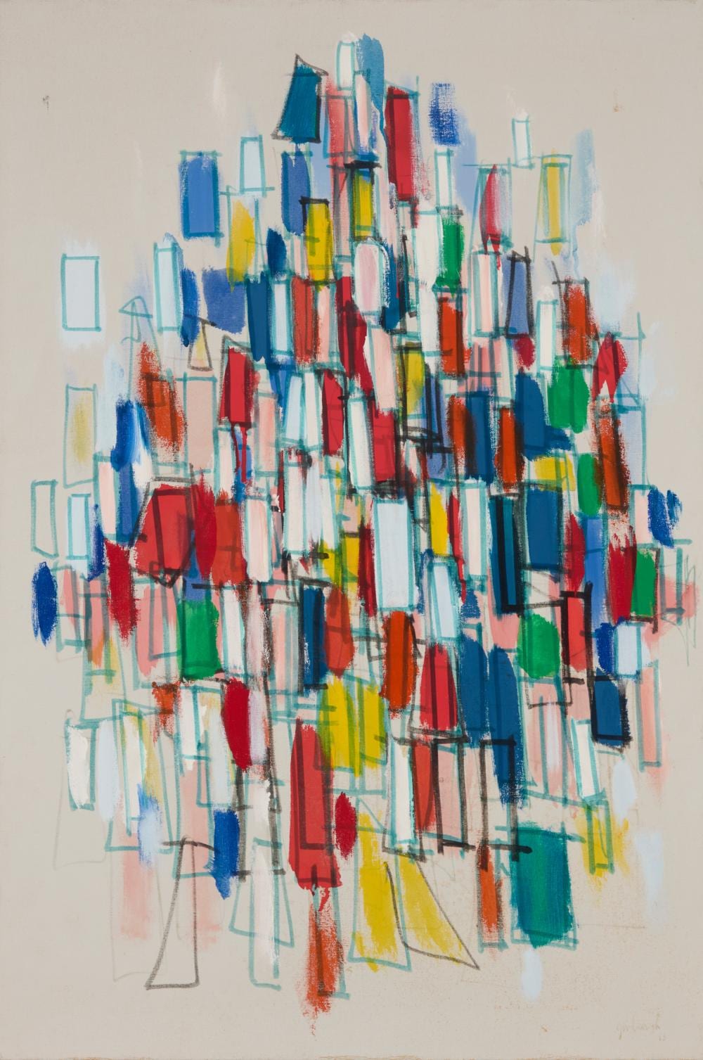 Robert Goodnough comparable auction result: robert goodnough 1917 2010 prisms c 1968