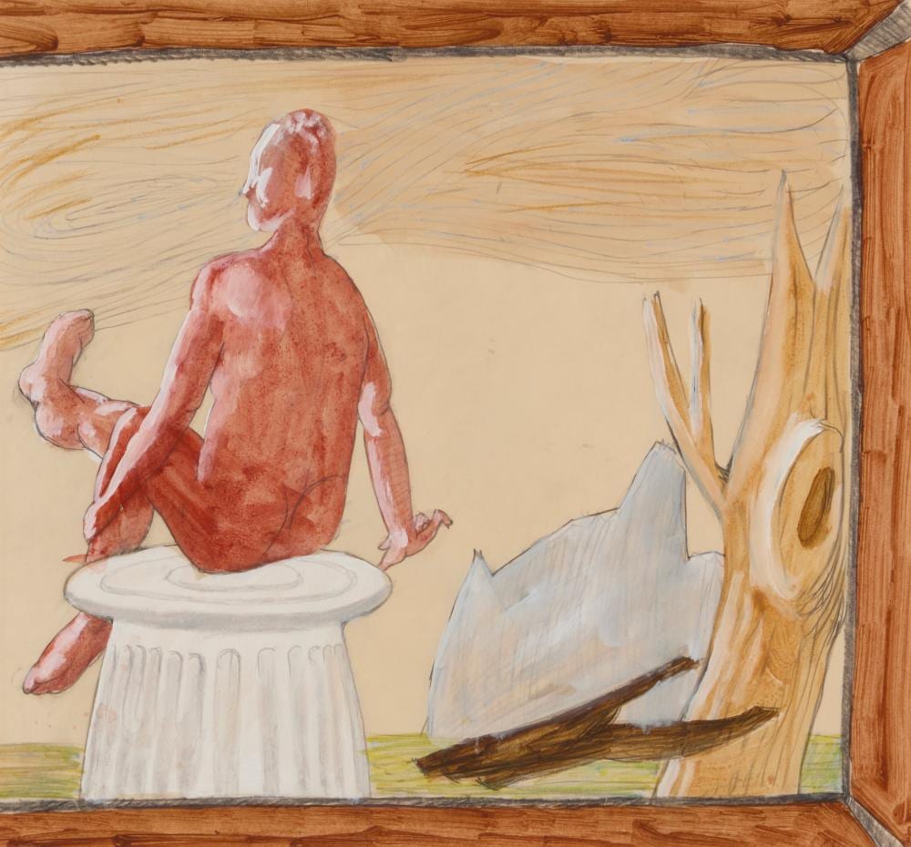 charles garabedian 1923 2016 untitled nude figure seated on a column 1981 · John Moran Auctioneers · 2026-06-16 Charles Garabedian comparable auction result: charles garabedian 1923 2016 untitled nude figure seated on a column 1981